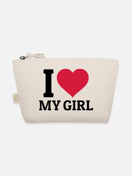 I love my Girl - Bio-Täschchen - Natur - Vorne