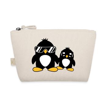 pingouin papa enfant bébé garçon père fils fille f - Trousse biologique - nature - Devant