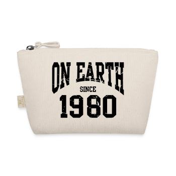 Birthday - On Earth Since 1980 - Geburtstag - Organic Pouch - nature - Front