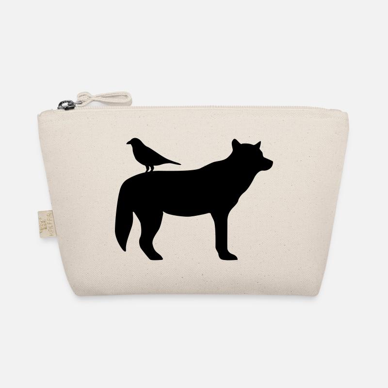 Wolf und Rabe - Bio-Täschchen - Natur