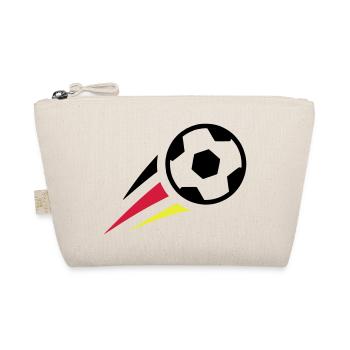 Fußball mit Streifen Deutschland - Bio-Täschchen - Natur - Vorne