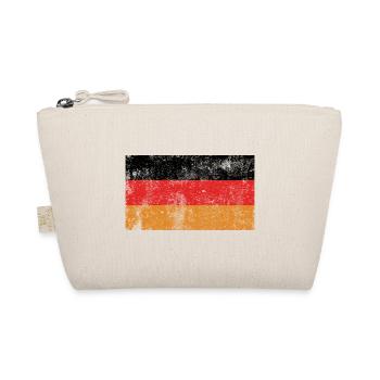 Flagge Deutschland Fahne Grunge Retro Vintage - Bio-Täschchen - Natur - Vorne