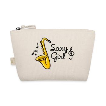 Saxy girl - Sexy fille saxophone pun - Trousse biologique - nature - Devant