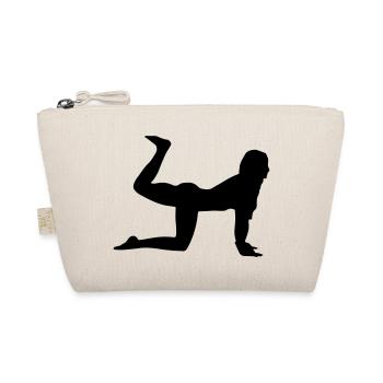 Sport Frau Silhouette - Bio-Täschchen - Natur - Vorne