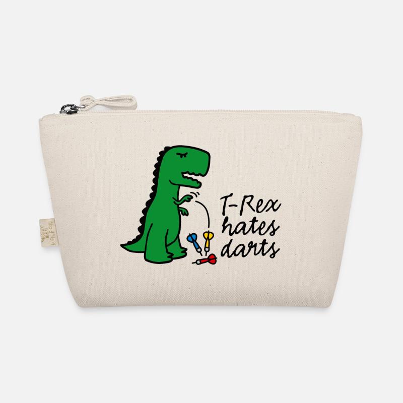 T-Rex hates darts - darts - darts player dinosaur Organic Pouch