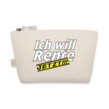 Fun Party Spruch Statement ich will Rente (25) - Bio-Täschchen - Natur - Vorne