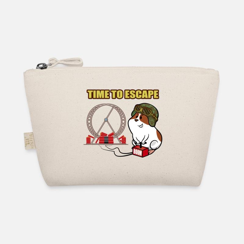 Cute hamster cool helmet, dynamite and hamster wheel Organic Pouch