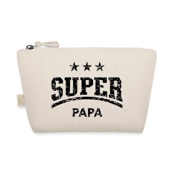 Super Papa Vintage (Papi, Vater, Vati / Vatertag) - Bio-Täschchen - Natur - Vorne