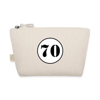 NUMMER 70 Siebzig Geburtstag Geschenk - Bio-Täschchen - Natur - Vorne
