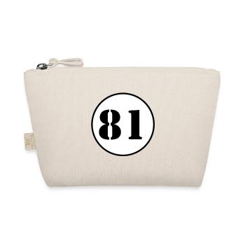 NUMMER 81 Einundachtzig Geburtstag Geschenk - Bio-Täschchen - Natur - Vorne