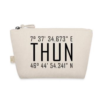 Coordonnées de Thun – Typographie avec référence locale Besch - Trousse biologique - nature - Devant