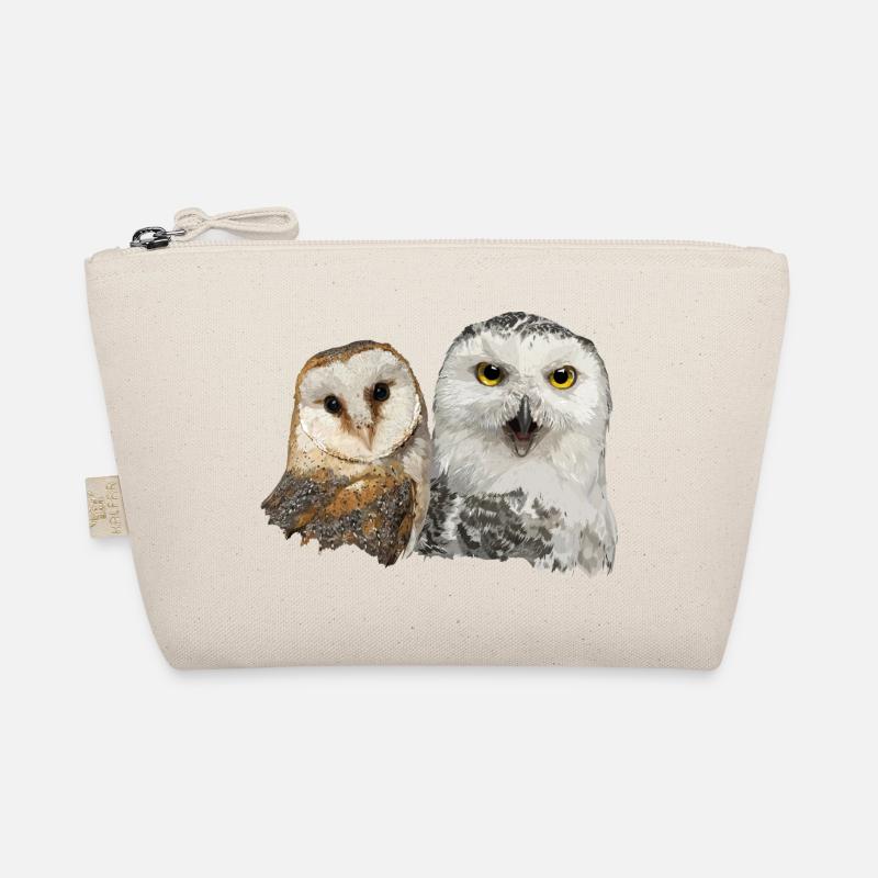 Schneeeule und Schleiereule Bio-Täschchen