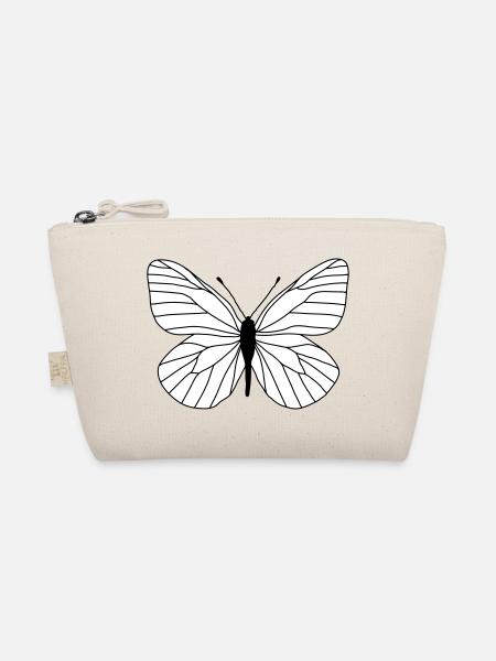 Butterfly white - Organic Pouch - nature