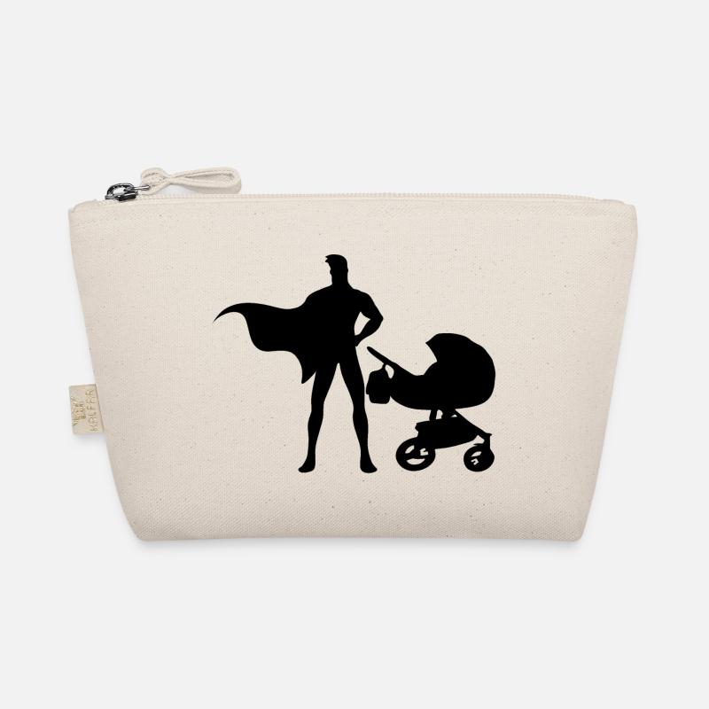 Super Dad with stroller Organic Pouch