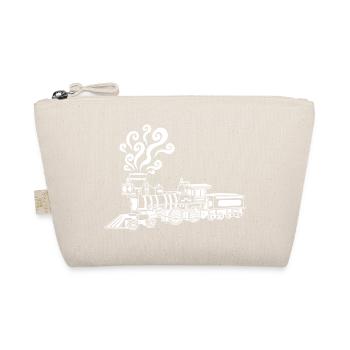 Locomotive blanche vintage - Trousse biologique - nature - Devant