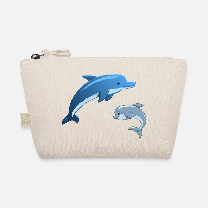 Cute dolphins Organic Pouch
