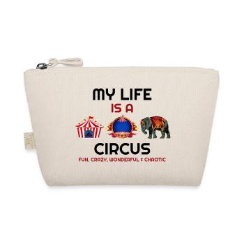 It’s All about the Circus, Circus, Circus Masks, C - Organic Pouch - nature - Front