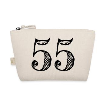 Number 55 fifty-five (handdrawn) - Organic Pouch - nature - Front