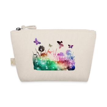 Flower Meadow Galaxy Garden Butterflies - Organic Pouch - nature - Front