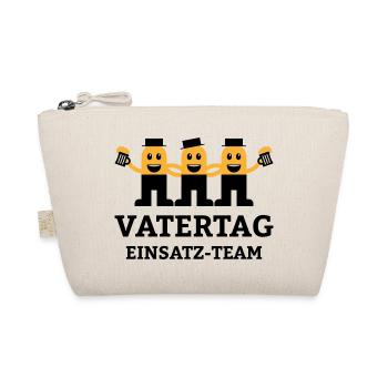 Vatertag einsatz team Geschenk Vater Papa Spruch - Bio-Täschchen - Natur - Vorne