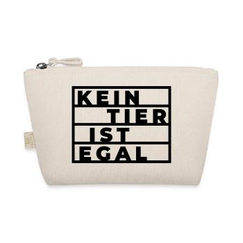 Kein tier ist egal Geschenk Pflanzen Vegan Spruch - Bio-Täschchen - Natur - Vorne