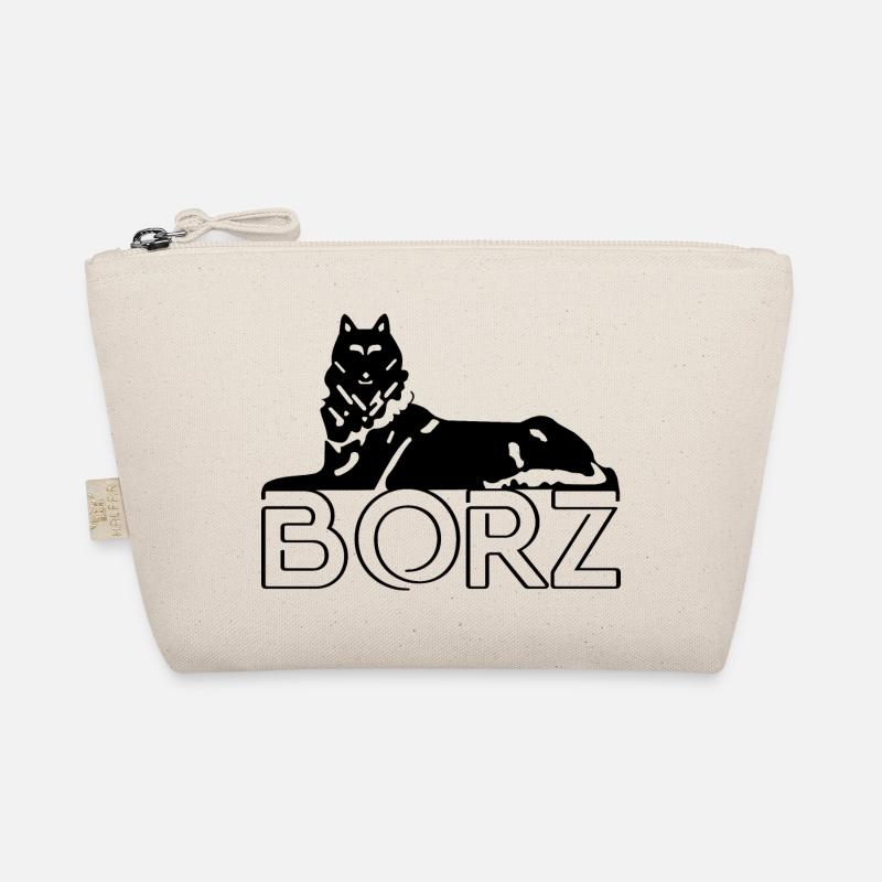 Chechen Borz mit Schriftzug black Bio-Täschchen