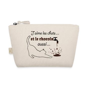 J'aime les chats et le chocolat - Humour - Trousse biologique - nature - Devant