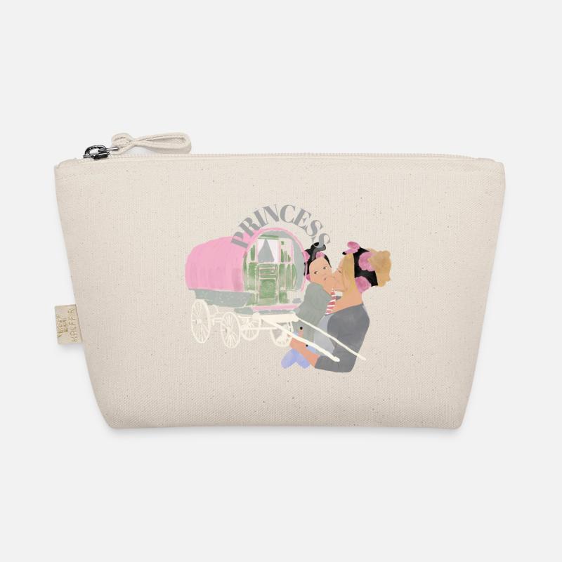 Prinzessin, Prinzen Mutter und Kind Handfarbe Bio-Täschchen