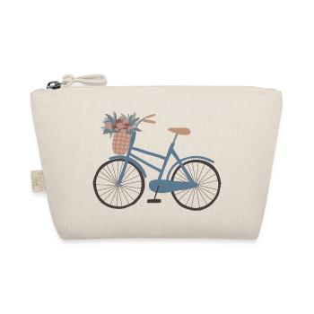 Vélo bleu avec panier de fleurs - Trousse biologique - nature - Devant