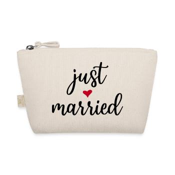 Just Married Idée cadeau - Trousse biologique - nature - Devant