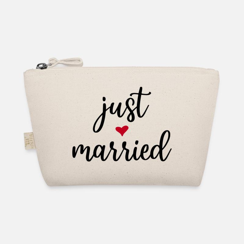 Just Married Geschenkidee - Bio-Täschchen - Natur