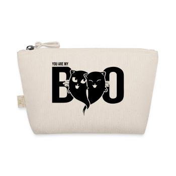 Cat Ghost - You are my boo - Heart - Halloween - Organic Pouch - nature - Front