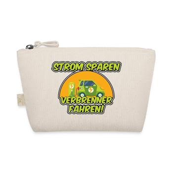 Strom sparen, Verbrenner fahren! - Bio-Täschchen - Natur - Vorne