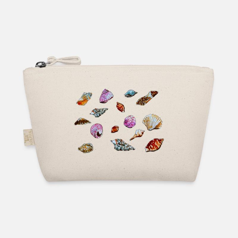 Bunte Muscheln Meeresmuster Bio-Täschchen