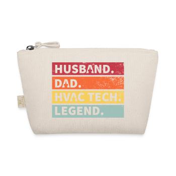 Husband Dad Legend Funny Gift - Organic Pouch - nature - Front