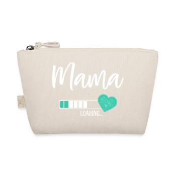 Mama Loading Herz Baby Junge Werdende Mama - Bio-Täschchen - Natur - Vorne