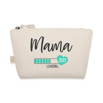 Mama Loading 2023 Herz Junge Werdende Mama - Bio-Täschchen - Natur - Vorne