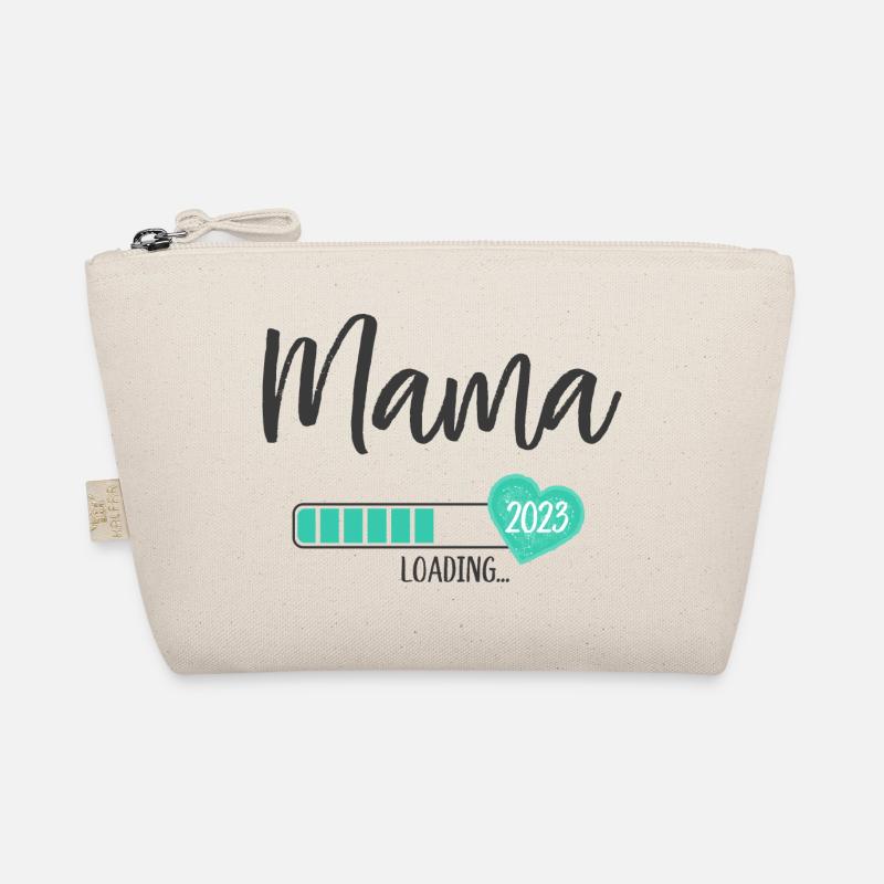 Mama Loading 2023 Herz Junge Werdende Mama Bio-Täschchen