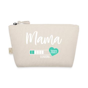 Mama Loading 2023 Herz Baby Junge Werdende Mama - Bio-Täschchen - Natur - Vorne