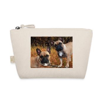 Bouledogues français dans la prairie - Trousse biologique - nature - Devant