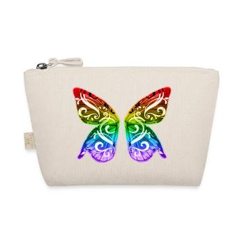 Rainbow Butterfly Gay Pride LGBT LGBTQ Love - Organic Pouch - nature - Front