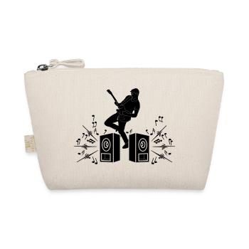 Guitar player with electric guitar - Organic Pouch - nature - Front