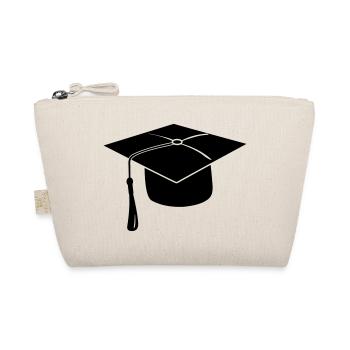 Exam presentation hood or hat logo - Organic Pouch - nature - Front