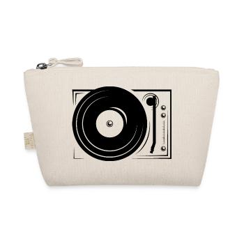 dj vinyl Platten turntable Symbol Icon - Bio-Täschchen - Natur - Vorne