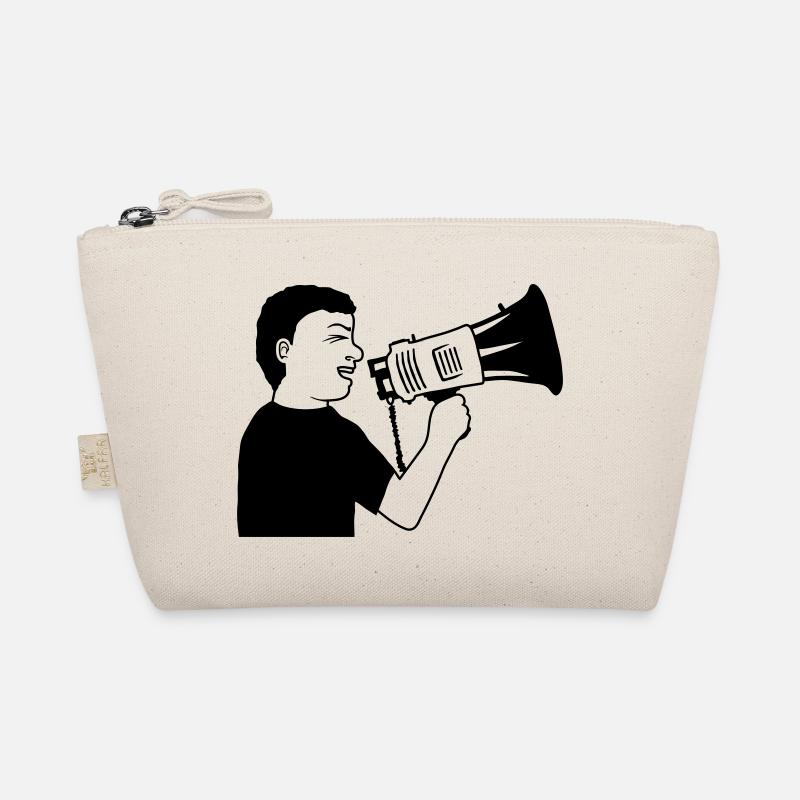 Man angry demonstration megaphone Organic Pouch