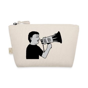 Demonstration Megafon Propaganda Man - Organic Pouch - nature - Front