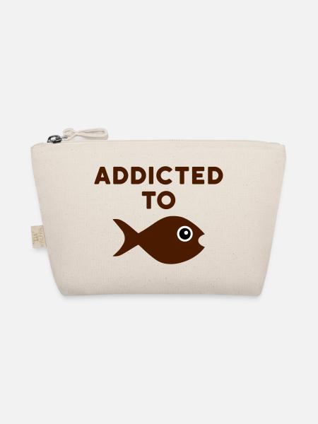 Addicted to fish (Fisch mit großem Auge) - Organic Pouch - nature - Front
