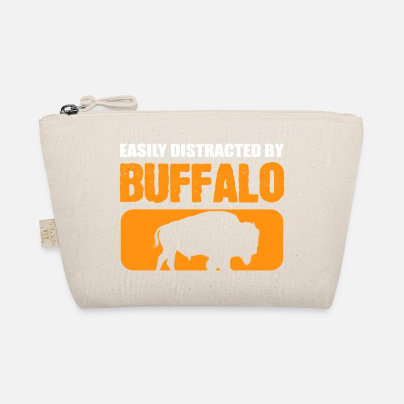 Distracted by Buffalo's Handlebar Wrestler Gift Organic Pouch