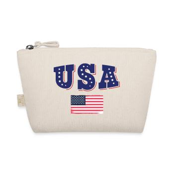 USA Fußball Trikot Amerikanische Flagge - Bio-Täschchen - Natur - Vorne
