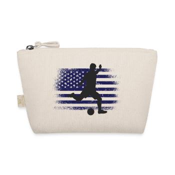 USA Fußball Trikot Amerikanische Flagge - Bio-Täschchen - Natur - Vorne